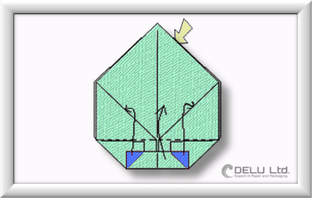 Origami Box falten Schritt 009