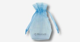 Organza Beutel Hellblau