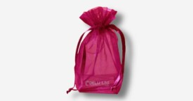 Organza Drawstring Pouch Burgundy