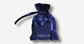 Satin Drawstring Pouch Royal Blue