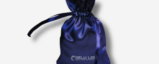 Satin Drawstring Pouch Royal Blue