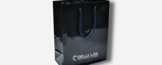 Paper Bag – Plain Black ; glossy finish