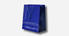 Paper Bag – Plain Blue ; glossy finish