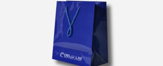 Paper Bag – Plain Blue ; glossy finish