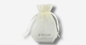 Organza Drawstring Pouch White