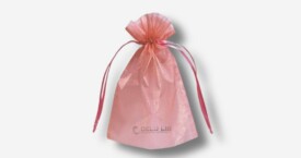 Organza Drawstring Pouch Pink