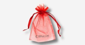 Organza Drawstring Pouch Red