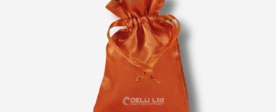 Satin Drawstring Pouch Bronze