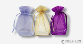 Organza pouches with drawstring