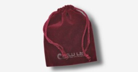 Velvet Drawstring Pouch – Burgundy