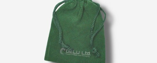 Velvet Drawstring Pouch – Green