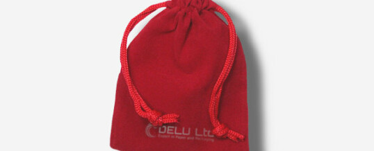 Velvet Drawstring Pouch – Red