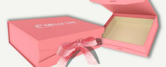 Photo box with ribbon ; Pink