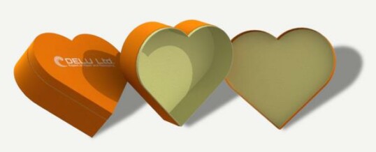 Heart shaped gift box – Orange