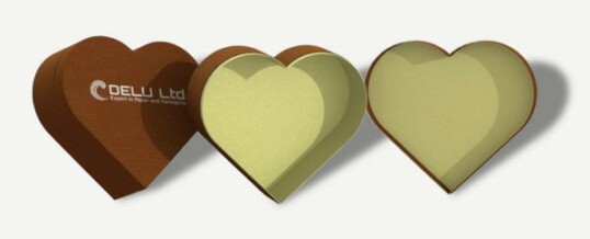 Heart shaped gift box – Brown