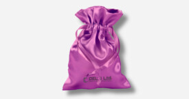 Satin Drawstring Pouch Pink