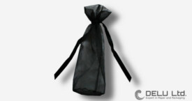 Round Organza Pouch Black