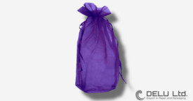 Round organza pouch Purple