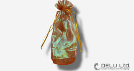 Round organza pouch Orange