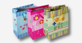 Bolsas de papel rayas multicolor