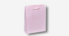 Bolsa de papel con negrita rayas rosa