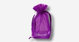 オーガンジー巾着袋 ; 紫色