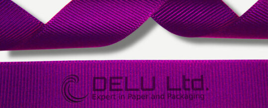 紫色横纹缎带